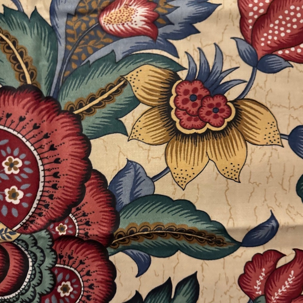 P Kaufmann Waverly Floral Cotton Fabric Lot 2 Yards Greenfield Village Vintage - Picture 8 of 9